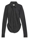 Isabel Marant Romea Pinstripe Shirt In Gray