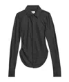 Isabel Marant Romea Pinstripe Shirt In Black