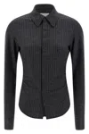 Isabel Marant Tailored Pinstripe Long Sleeve Shirt In Black