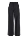 Isabel Marant 'romina' Grey High Waist Pants With Check Motif In Multicolor