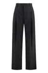 Isabel Marant 'romina' Grey High Waist Pants With Check Motif In Black