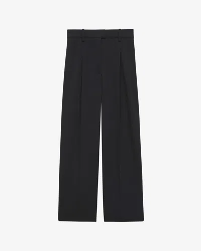 Isabel Marant Tailored Trousers Pleated Wide-leg Design In Black