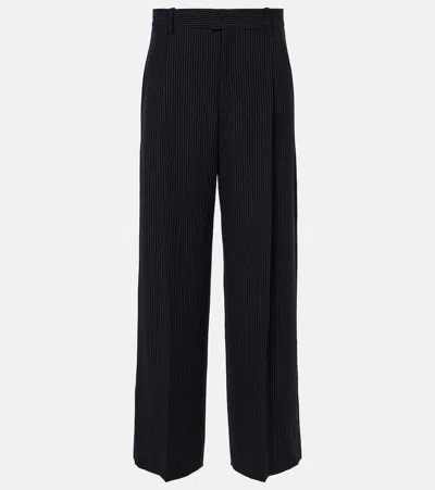 Isabel Marant Romina Striped Crêpe Wide-leg Pants In Blue