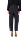 Isabel Marant Pleated Trousers With Pockets And Belt Loops In Black
