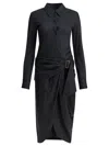 Isabel Marant Wrap Style Midi Dress With Buckle Detail In Multi