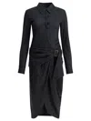 Isabel Marant Wrap Style Midi Dress With Buckle Detail In Multi
