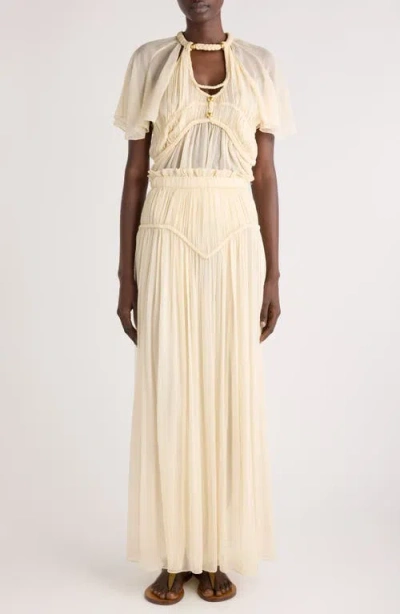Isabel Marant Rosaline Silk Gauze Top In Ecru