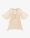 Isabel Marant Rosaline Gathered Silk Top In Ecru