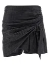 Isabel Marant Women Embroidered Wool Blend Rosaria Mini Skirt In Black