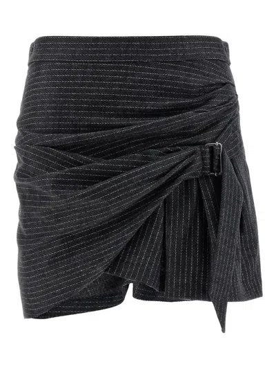 ISABEL MARANT ROSARIA STRIPED-PATTERN MINI SKIRT