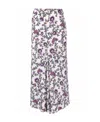 Isabel Marant Rosilia Floral-print Midi Skirt In White