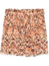 Isabel Marant Roumi Printed Cotton Skirt In Brown