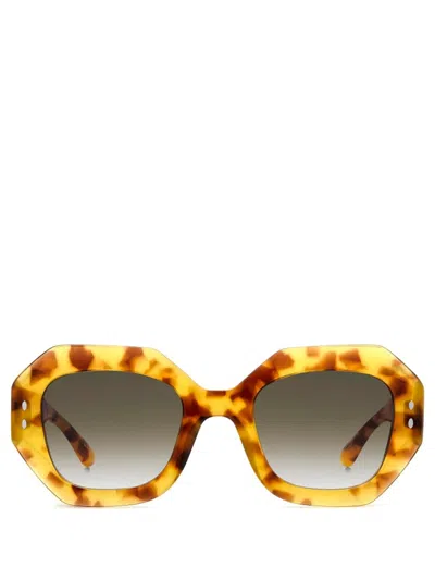 Isabel Marant Round Frame Sunglasses In Orange