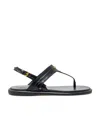 Isabel Marant Round Head Flat-soled Sandals In Black