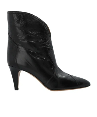 Isabel Marant Round-head Short Boots In Black