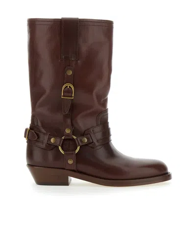 ISABEL MARANT ROUND-HEAD SHORT BOOTS