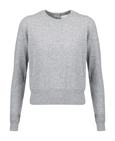 Isabel Marant Round Neck Long-sleeved Sweater In Gray