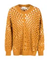 Isabel Marant Round Neck Long-sleeved Sweater In Orange