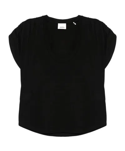 Isabel Marant Round Neck Short Sleeve T-shirt In Black