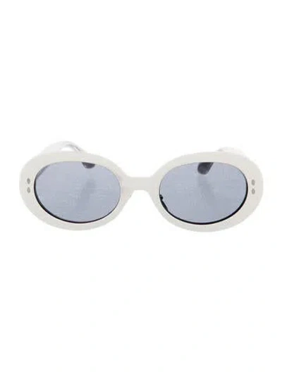 Pre-owned Isabel Marant Round Tinted Sunglasses In Black/white