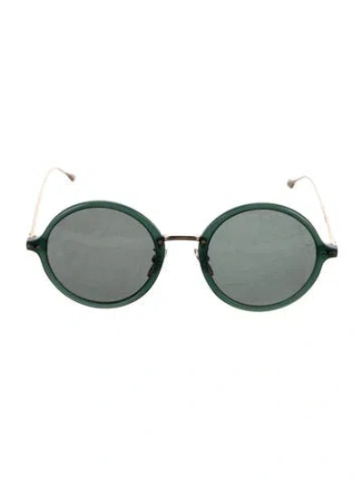 Pre-owned Isabel Marant Round Tinted Sunglasses In Gold/green