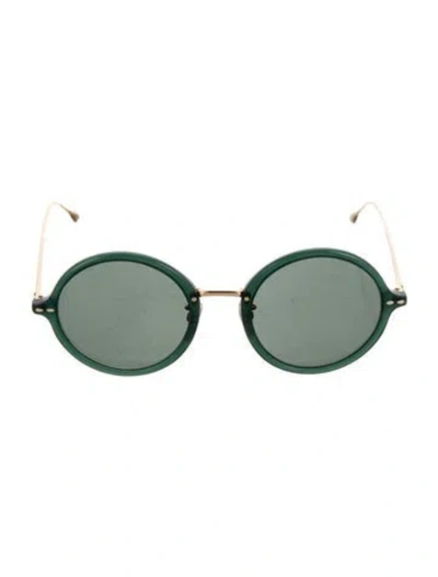 Pre-owned Isabel Marant Round Tinted Sunglasses In Green