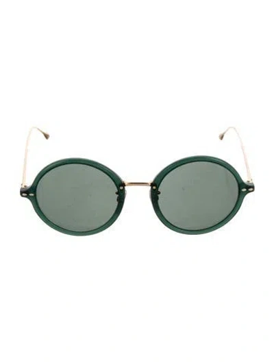 Pre-owned Isabel Marant Round Tinted Sunglasses In Green