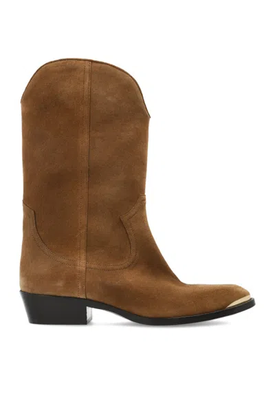 Isabel Marant Round-toe Ankle Boots In Brown