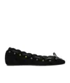 Isabel Marant Balfy Scalloped Eyelet Ballet Flats In Black