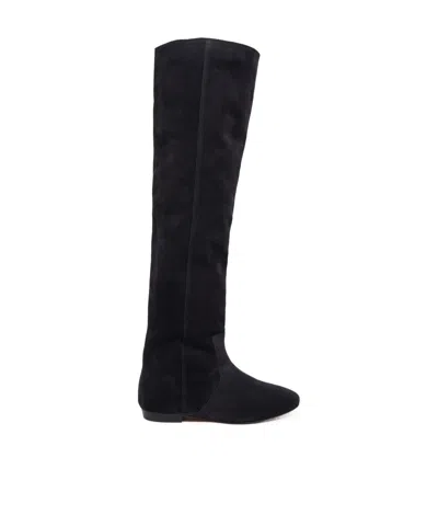 Isabel Marant Skarlet Knee-high Suede Boots In Black