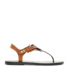 Isabel Marant Round Toe Flat Sandals In Multicolor