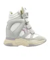 Isabel Marant Balskee High Top Sneakers With Wedge Shoes In Nude
