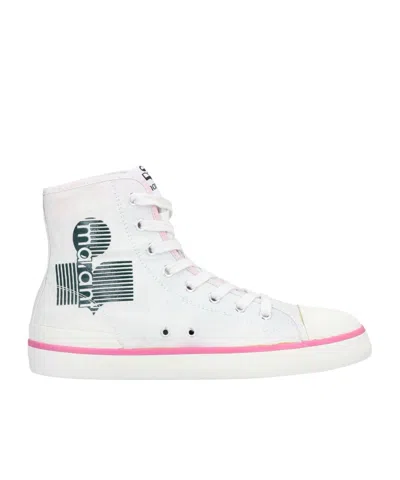 Isabel Marant Round Toe High Top Casual Shoes In White