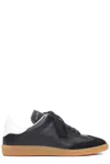 Isabel Marant Round Toe Lace-up Sneakers In Black