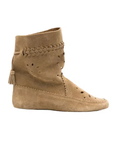 Isabel Marant Round-toe Ankle Boots In Brown