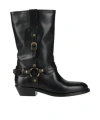 Isabel Marant 40mm Buckle-strap Leather Biker Boots In Multi