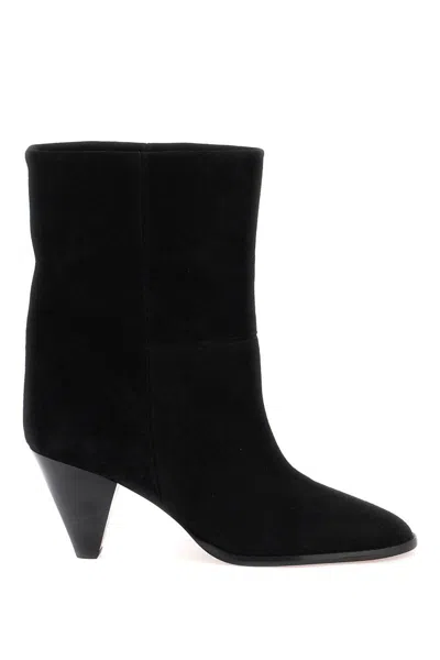 Isabel Marant Rouxa Suede Leather Boots In Black