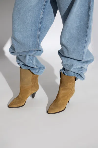 【送料&関税込】Isabel Marant Rouxa Ankle Boots Rouxa suede ankle boots in blue - Isabel Marant | Mytheresa