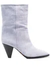 Isabel Marant Rouxa Leather Boots In Purple