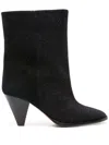 Isabel Marant Rouxa Suede 85mm Boots In Black
