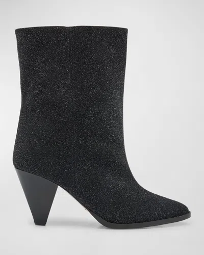 Isabel Marant Rouxa Suede Ankle Booties In Black