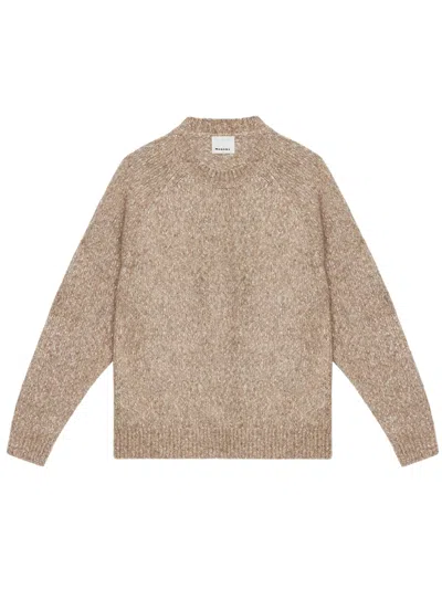 Isabel Marant Row Neck Sweather Hanori In Brown