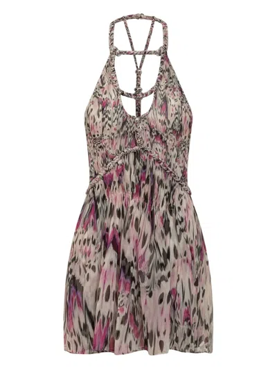 Isabel Marant Women Printed Silk Rozilda Mini Dress In Multi