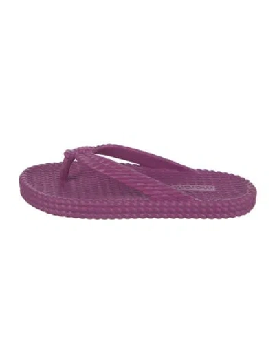 Pre-owned Isabel Marant Rubber Flip Flops In Purple