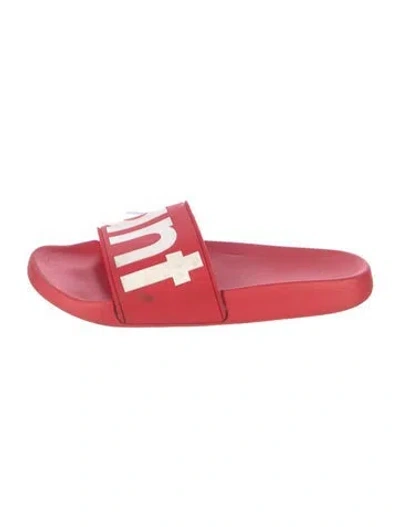 Pre-owned Isabel Marant Rubber Printed Slides In Red