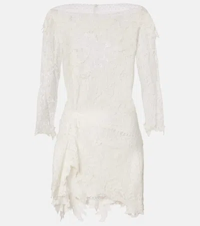 Isabel Marant Rubiana Lace Cotton-blend Minidress In White