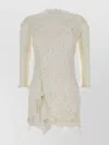 Isabel Marant Rubiana Lace Dress Asymmetric Hem In Neutral
