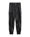 Isabel Marant Ruched Cropped Trousers In Black