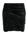 Isabel Marant Ruched High-waisted Mini Skirt In Black