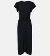 Isabel Marant Ruched Midi Dress In Black